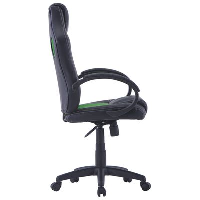 vidaXL Žaidimų kėdė, žalios spalvos, dirbtinė oda