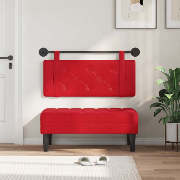 vidaXL Kabantysis galvūgalis Raudona 100 cm Dirbtinė oda