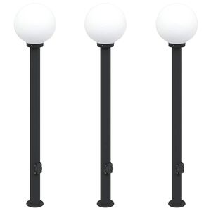 vidaXL &Scaron;viestuvai su i&scaron;leidimo anga, 3 vnt., 120 cm, juodi, IP44