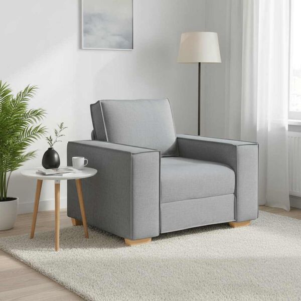 vidaXL Sofa-kėdė, &scaron;viesiai pilka, 60 cm, audinys
