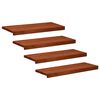 vidaXL Laiptų pakopos 4 vnt. 80 x 30 x 2 cm Ruda Kietas bukas medis