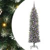 vidaXL Dirbtinis lieknas Kalėdų medis Žalia ir balta 180 cm