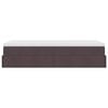 vidaXL Osmanų lovos rėmas su čiužiniu, rudas, 90x190cm, audinys
