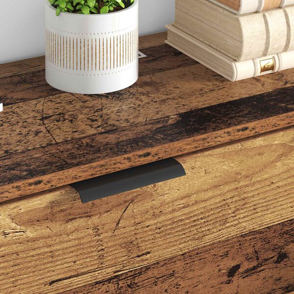 vidaXL Kabalas su stalčių 3 pcs Senovinis medis Apdirbta mediena