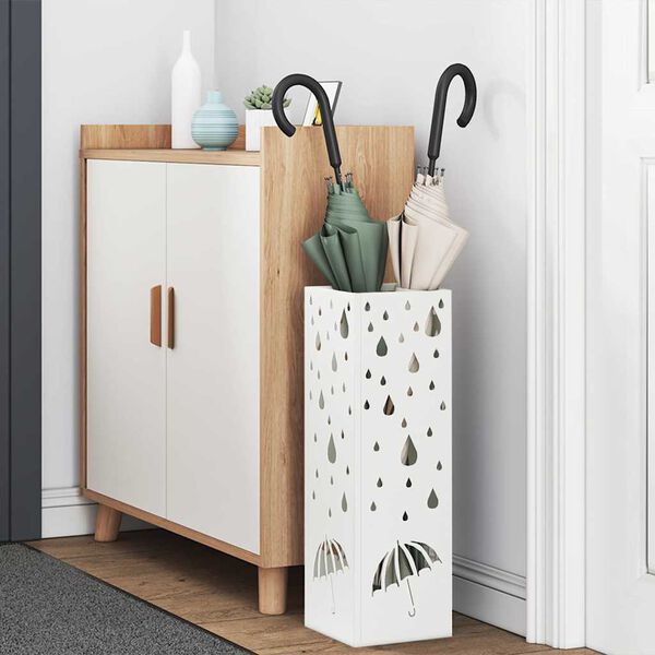 vidaXL Sandėliavimo kabliukas ir laikiklis Balta 15,5 x 15,5 x 49 cm