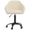 vidaXL Pasukama valgomojo kėdė, kreminės spalvos, aksomas
