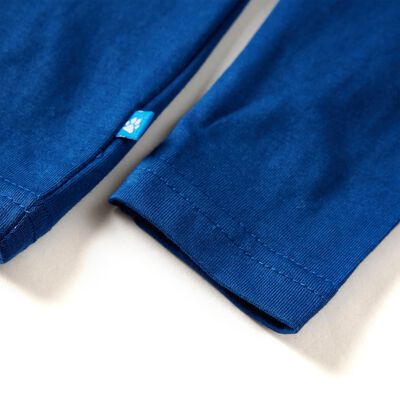 Vaikiški marškinėliai ilgomis rankovėmis, tamsiai mėlyni, 92 dydžio