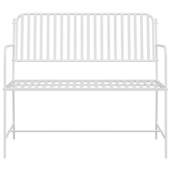 vidaXL Sodo suolas Glausta balta 103,5 x 51,5 x 90 cm Plienas