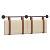 vidaXL Kabantysis galvūgalis Kreminė 130 x 55 x 5 cm Antikinis PU