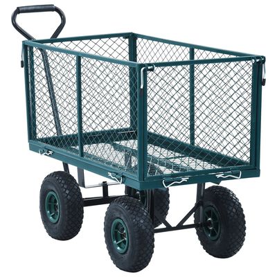 vidaXL Rankinis sodo vežimėlis, žalios spalvos, 350kg