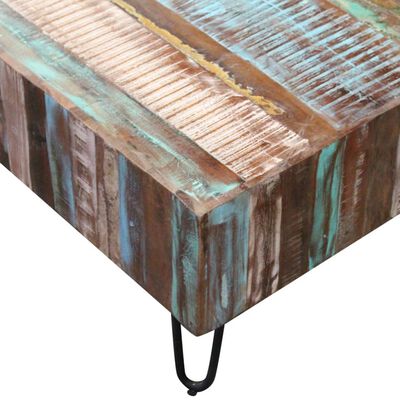 vidaXL Kavos staliukas, perdirbtos medienos masyvas, 100x50x38 cm