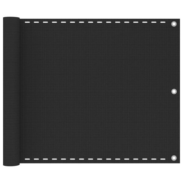 vidaXL Balkono pertvara, antracito spalvos, 75x500cm, HDPE