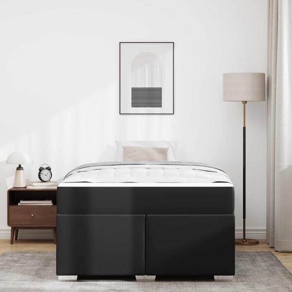 vidaXL Lovos rėmas su čiužiniu Juoda 120 x 200 cm audinys