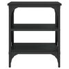 vidaXL Šoniniai staliukai, 2vnt., juodi, 40x42x50cm, apdirbta mediena
