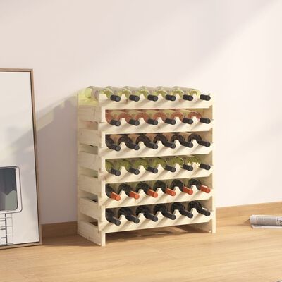 vidaXL Vyno butelių stovas, 65x29x68 cm, pušies medienos masyvas