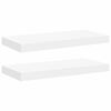 vidaXL Pakabinamos sieninės lentynos, 2vnt., baltos, 50x23,5x3,8cm, MDF