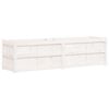 vidaXL Sodo lovelis, baltas, 180x50x50cm, pu&scaron;ies medienos masyvas
