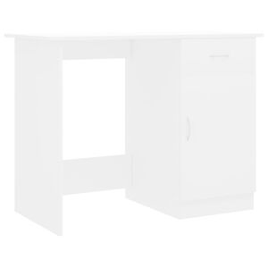 vidaXL Ra&scaron;omasis stalas, baltos spalvos, 100x50x76cm, apdirbta mediena