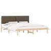 vidaXL Lovo rėmas su apmu&scaron;tu galvūgaliu Taupe 180 x 200 cm