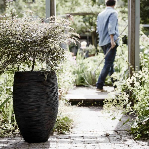 Capi Vaza Nature Rib Elegant Deluxe, juodos spalvos, 45x72cm