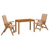 vidaXL Garden Dining Set Natūrali Kietos akacijos mediena