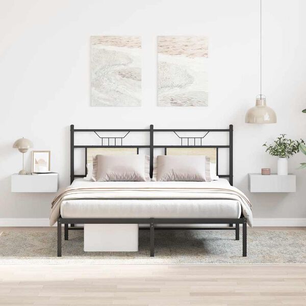 vidaXL Naktiniai staliukai, 2vnt., balti, 40x30x15cm, apdirbta mediena