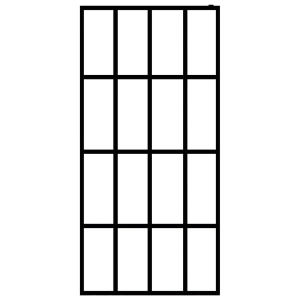 vidaXL Dušo pertvara, 118x190cm, grūdintas stiklas, skaidri