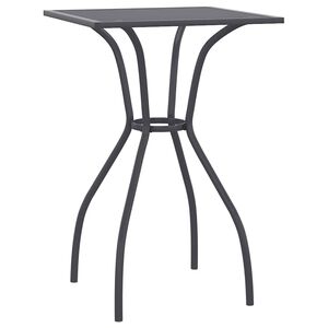 vidaXL Sodo stalas, antracito, 50x50x72cm, plienas, tinklinis