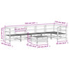 vidaXL Sodo sofos komplektas, 7 dalių, pu&scaron;ies medienos masyvas