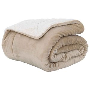 vidaXL Antklodė Smėlio 130 x 150 cm 1 kg Flysas