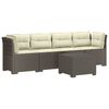 vidaXL 4 vietų sodo sofa su pagalvėmis pintinės i&scaron;vaizdos PP
