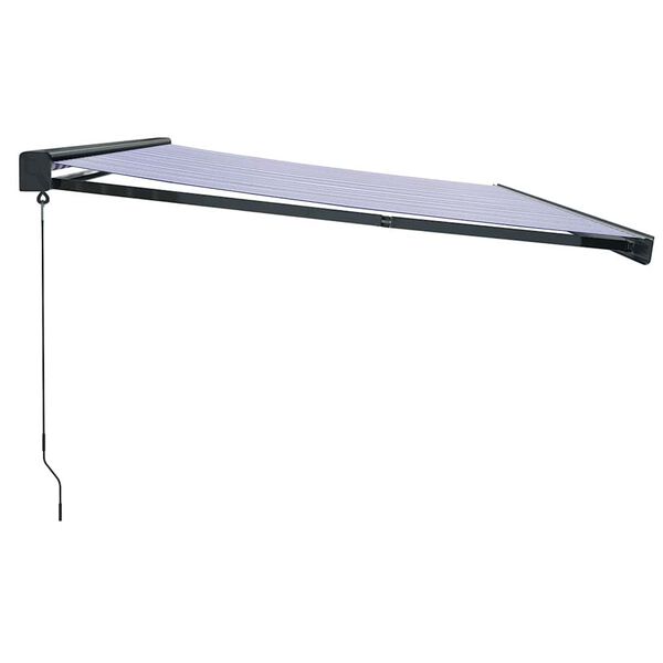 vidaXL Ištraukiama markizė, mėlyna/balta, 4,5x3m, audinys ir aliuminis