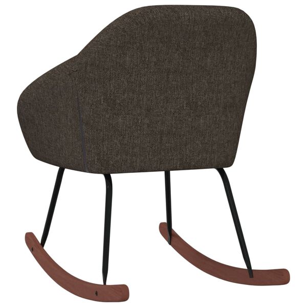 vidaXL Supama kėdė, tamsiai rudos spalvos, audinys