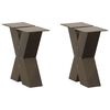 vidaXL Kavos staliuko kojelės, X formos, 2 vnt., natūralus plienas, 40x(30-31) cm, plienas