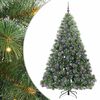vidaXL Dirbtinė Kalėdų eglutė su 300 LED Žalia 210 cm PE ir PVC