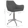 vidaXL Pasukama valgomojo kėdė, tamsiai pilkos spalvos, audinys