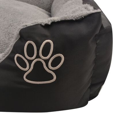 vidaXL Šuns guolis su minkšta pagalvėle, dydis XL, juodas