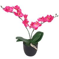 vidaXL Dirbtinė orchidėja su vazonu, 30 cm, raudona