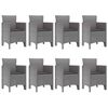 vidaXL Sodo valgomojo komplektas 9 pcs Balta Polipropilenas