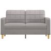 vidaXL Dvivietė sofa, &scaron;viesiai pilkos spalvos, 140cm, audinys