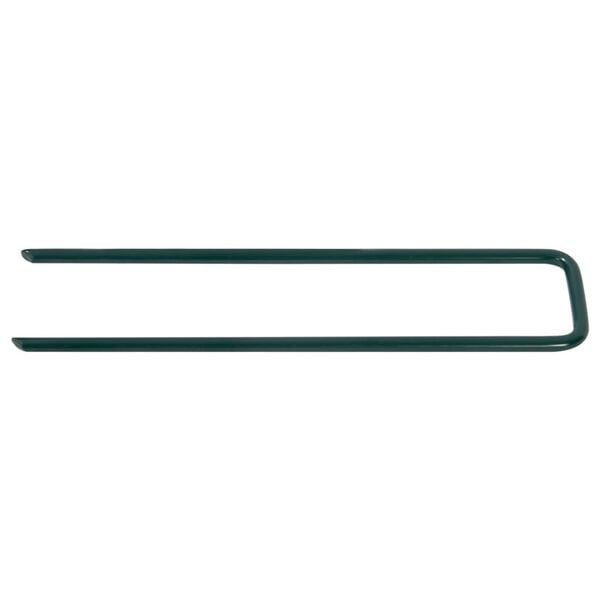 vidaXL Dirbtinės žolės smaigai, 20vnt., geležis, U formos