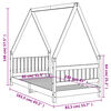 vidaXL Vaikiškos lovos rėmas, baltas, 80x160cm, pušies masyvas