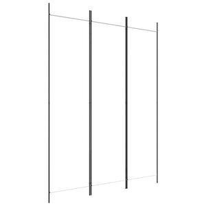 vidaXL Kambario pertvara, 3 dalių, baltos spalvos, 150x200cm, audinys