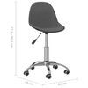 vidaXL Besisukančios valgomojo kėdės, 6vnt., tamsiai pilkos, audinys