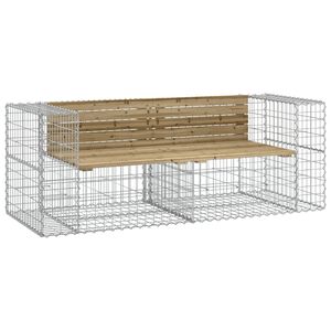 vidaXL Sodo suoliukas, 184x71x65,5cm, pu&scaron;is, gabiono dizaino