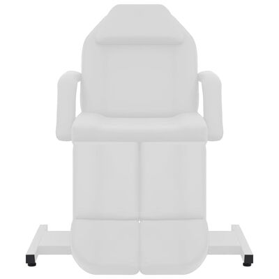 vidaXL Kosmetologinė kėdė, baltos spalvos, 180x62x78cm, dirbtinė oda