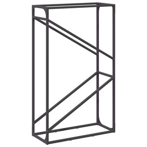 vidaXL Malkų lentyna, juoda, 60x25x100 cm, &scaron;altai valcuotas plienas