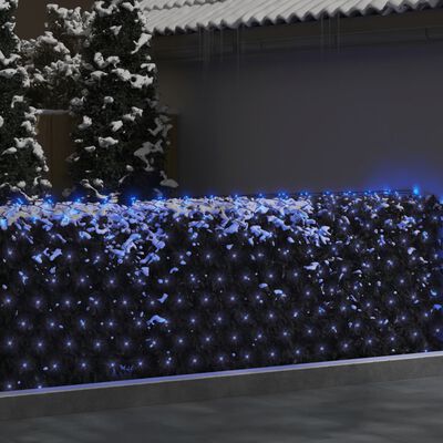vidaXL Kalėdinių lempučių tinklas, 3x3m, 306 mėlynos LED