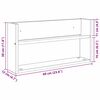 vidaXL Žurnalų stovas su lentyna 2 pcs Pilkas Sonoma 60 x 12 x 30 cm