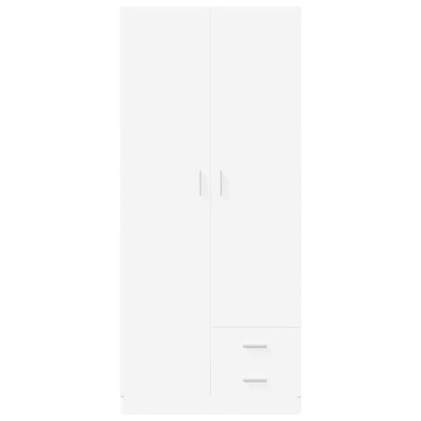 vidaXL Drabužių spinta, baltos spalvos, 80x52x180cm, apdirbta mediena